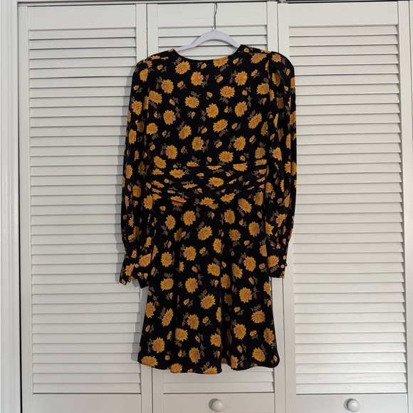 Veronica Beard Floral Sunflower Babydoll Dress Whimsigoth Sz 4 - Picture 4 of 4